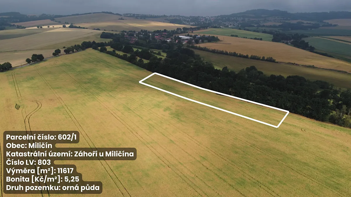 Prodej pole 19587 m²